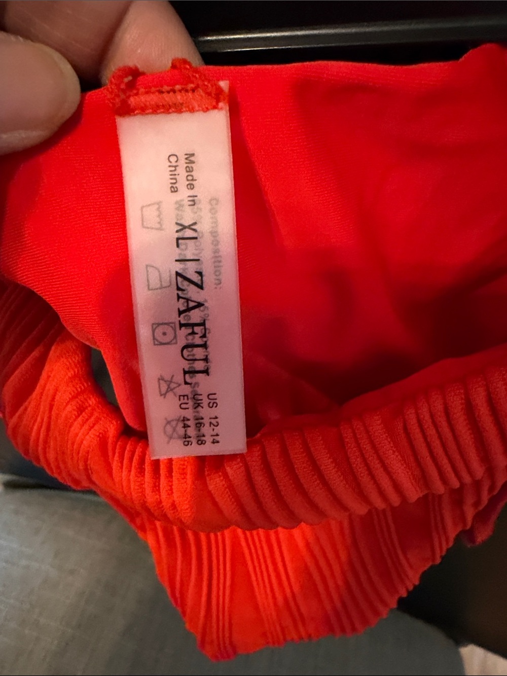 Zaful Bright Red Textured Tie-Side Bikini - Picture 8 of 8